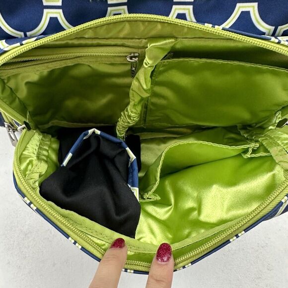 JU JU BE BFF Diaper Bag ROYAL ENVY Back Pack Shoulder Strap Diaper Changer Green - Picture 4 of 8